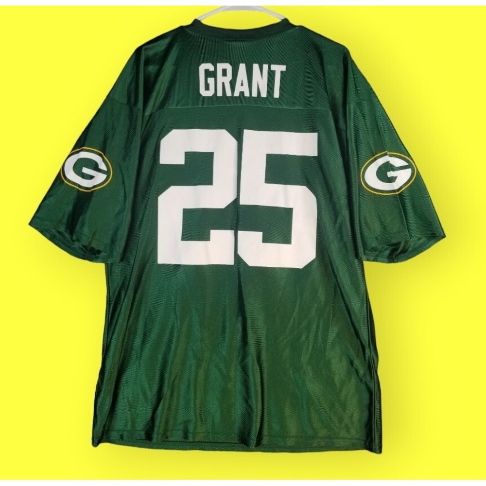 GREEN BAY PACKERS NFL Team Apparel FOOTBALL JERSEY #25 GRANT Size L P2P 24 In